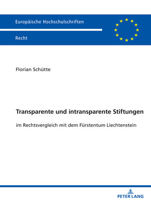 cover image of Transparente und intransparente Stiftungen
